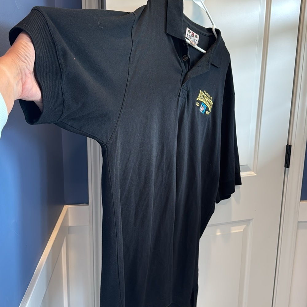 vintage black Purdue Boilermakers polo shirt from 1997 Almo Bowl size XL - tall - Picture 7 of 11